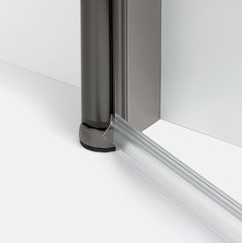 Stalowa szczotkowana kabina prysznicowa prostokątna 80x90 K-2178 New Soleo Gunmetal Brushed New Trendy