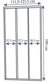 Drzwi prysznicowe rozsuwane 120 cm Rea Alex