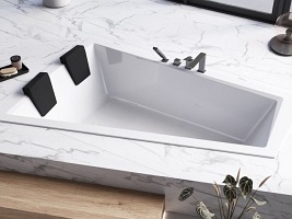 Wanna do zabudowy asymetryczna Intima Duo Slim Besco lewa 170x125 cm