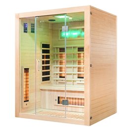 Sauna na podczerwień trzyosobowa panele sól himalajska 150X120X190CM MO-EA3R Infrared Mazur