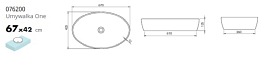 Umywalka One B/O 67 cm Cerastyle