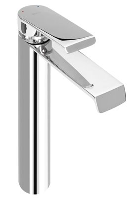 Chromowana bateria umywalkowa wysoka Hass Rea