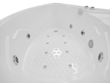 Biała duża kabino wanna spa z hydromasażem i sauną parową 135x135 cm MO-08135BS