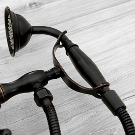 Czarna bateria wannowa retro Old Black Rea