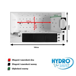 Wanna z hydromasażem Niagara 911 180x100