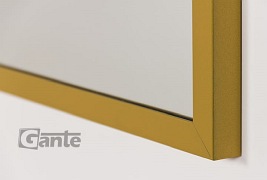 Lustro łazienkowe prostokątne 140x65 cm złota rama