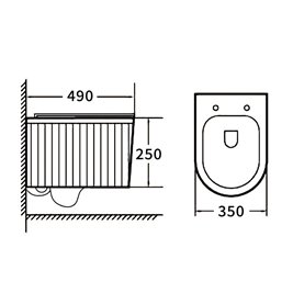 Zestaw podtynkowy stelaż GEBERIT DUOFIX + miska LUMA-BL-RIM-03 + przycisk DELTA 50 czarny mat