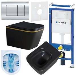 Zestaw podtynkowy stelaż GEBERIT DUOFIX + miska RAIN-MTB-GL-RIM-03 + przycisk DELTA 30 chrom