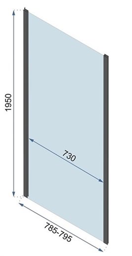 Kabina prysznicowa przyścienna drzwi uchylne 90x80 Rapid Swing Rea