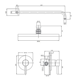 System prysznicowy podtynkowy SYSY36CP Omnires Y miedź