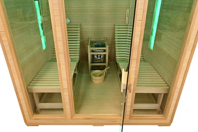 Sauna sucha fińska piec 8 KW Harvia BC80 + kamienie solne 180X180X190CM MO-TS4 Mazur