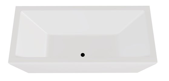 Wanna wolnostojąca prostokątna syfon czarny Vera 180 Besco