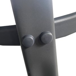 Zestaw mebli ogrodowych metalowych stół, krzesła, parasol Albena kolor szary