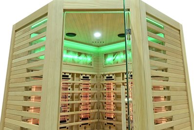 Sauna na podczerwień kamień solny + turmaliny 150X150X190CM MO-RL3CST Infrared Mazur