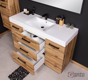 Szafka wisząca z umywalką 140 cm kolor dąb naturalny 50/3 NELA seria Fokus Loft Gante