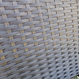 Meble ogrodowe technorattan sofa, stół, dostawka zestaw Volta