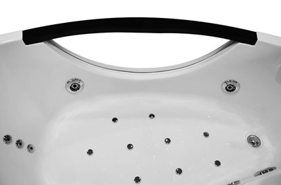 Wanna z hydromasażem narożna 169x90 cm prawa MO-0024