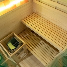 Sauna fińska pięciokątna 2 osobowa wysokotemperaturowa 3,5KW Harvia 120x120 cm Lark2