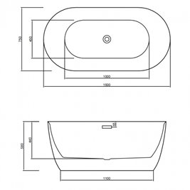 Wanna wolnostojąca 150 cm Cesana Hydrosan
