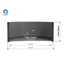Piankowe jacuzzi ogrodowe basen Spa 4-6 os. 184x70 cm Osaka Avenli