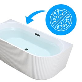 Wanna wolnostojąca przyścienna korek czarny 170 cm Carlo Led Hydrosan