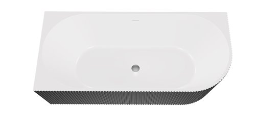 Denaya Besco B&W czarno-biała wanna wolnostojąca 150 cm lewa syfon chrom WASB-150DLC