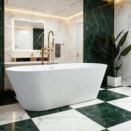 Wanna wolnostojąca ryflowana 170 cm Ofelia Rea