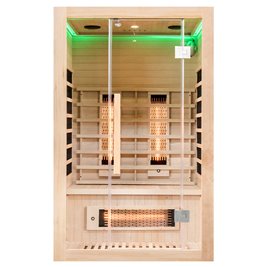 Sauna na podczerwień 3-osobowa 120x105 cm grzejniki kwarcowe i karbonowe Alta2 Infrared