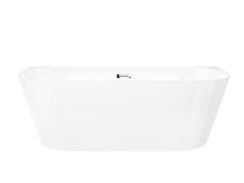 Wanna akrylowa, przyścienna wolnostojąca Mono Corsan 160 cm korek klik-klak chrom