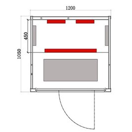 Sauna na podczerwień dwuosobowa 120X105X190CM MO-EA2R Infrared Mazur