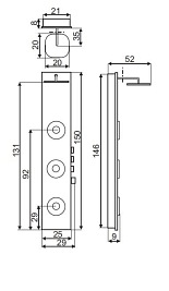Panel prysznicowy, szkło hartowane TORE biały Kerra