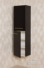 Słupek łazienkowy wiszący czarny mat 143x40 cm Belli Gold Gante