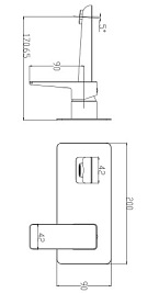 Bateria umywalkowa, podtynkowa Parma PM7415 CRB Omnires