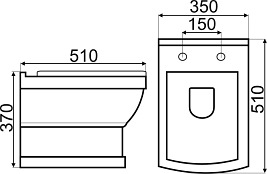 Kompakt wc podwieszany Kerra Kleopatra 16