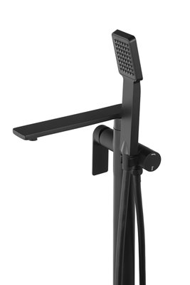 Czarna bateria wannowa wolnostojąca CMB7159BL Trino Corsan