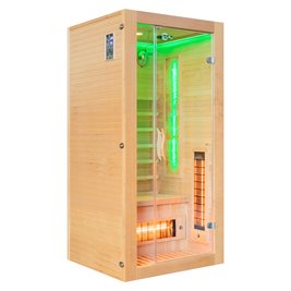 Sauna na podczerwień jednoosobowa + kamienie solne 90X90X190CM MO-EA1RS Infrared Mazur