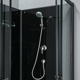 Kabina prysznicowa zabudowana na niskim brodziku kwadratowa 90x90 WSH314B-90