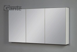 Biała matowa szafka wisząca z lustrem 65x120 Victa