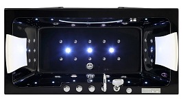 Czarna wanna z hydromasażem 170x84 Iris 933C Hydrosan