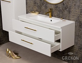 Szafka wisząca z umywalką biały mat 100 cm Belli Gold Gante