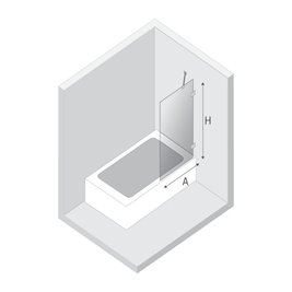 Stal szczotkowana parawan wannowy 80x150 EXK-3518 Avexa Gunmetal Brushed New Trendy