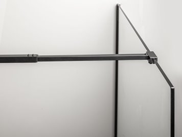Czarna ścianka prysznicowa z półką na kosmetyki 90 cm Grace BL Kerra zdjęcie 4