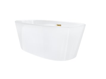 Wanna akrylowa, wolnostojąca Salina Corsan 160 cm korek klik-klak złoty