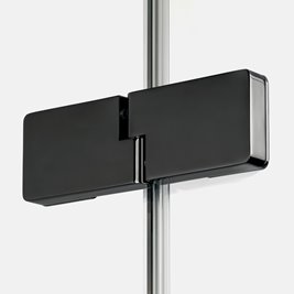 Czarna przyścienna kabina prysznicowa prawa 90x90 EXK-6257 Eventa Black Chrome New Trendy