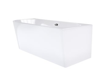 Wanna narożna przyścienna 150 cm Intero Corsan Prawa korek klik-klak chrom