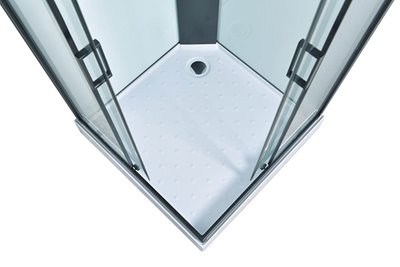 Kabina prysznicowa kwadratowa zabudowana jasny środek 90x90