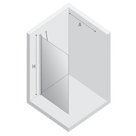 Stalowa szczotkowana ścianka prysznicowa 100 cm K-2262 New Soleo Gunmetal Brushed New Trendy