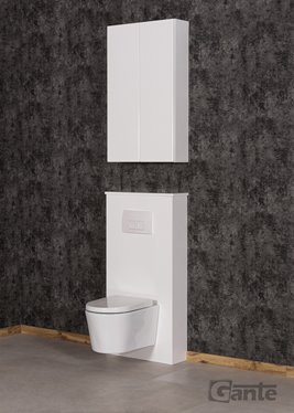 Szafka nad stelaż WC Geberit FOKUS 60x110 cm biała w połysku