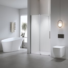 Drzwi prysznicowe rozsuwane szkło 8 mm 150 cm ASTRA-CH-A-150 zestaw