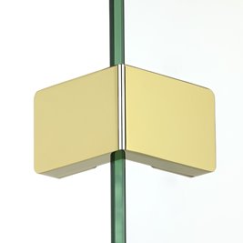 Złota kabina przyścienna z bocznym wejściem 90x100 EXK-4830 Eventa Gold Shine New Trendy